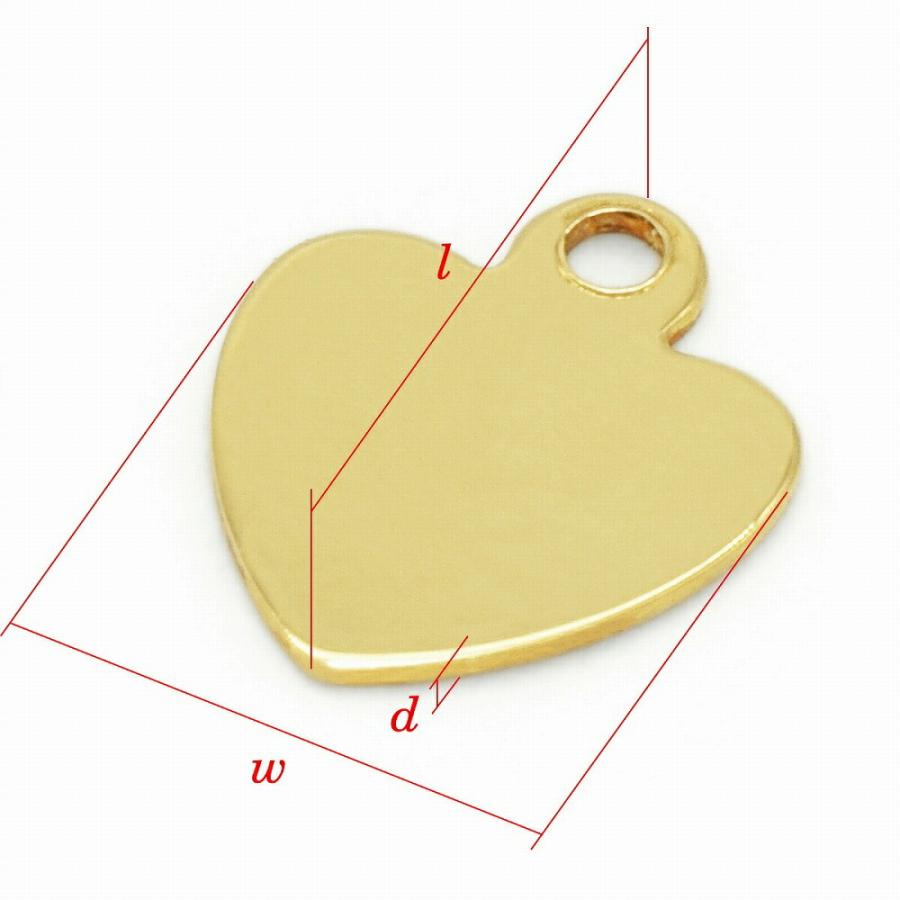 1個売り】 チャームパーツ 18金 イエローゴールド プレートチャーム