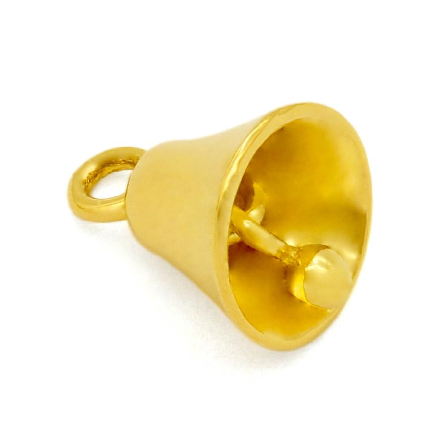 1個売り】 チャームパーツ 18金 イエローゴールド ベル型