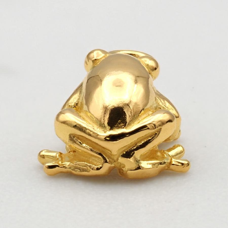 1個売り】 チャームパーツ 18金 イエローゴールド カエル型チャーム
