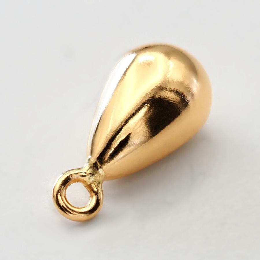 1個売り】 チャームパーツ 18金 イエローゴールド ドロップ型チャーム