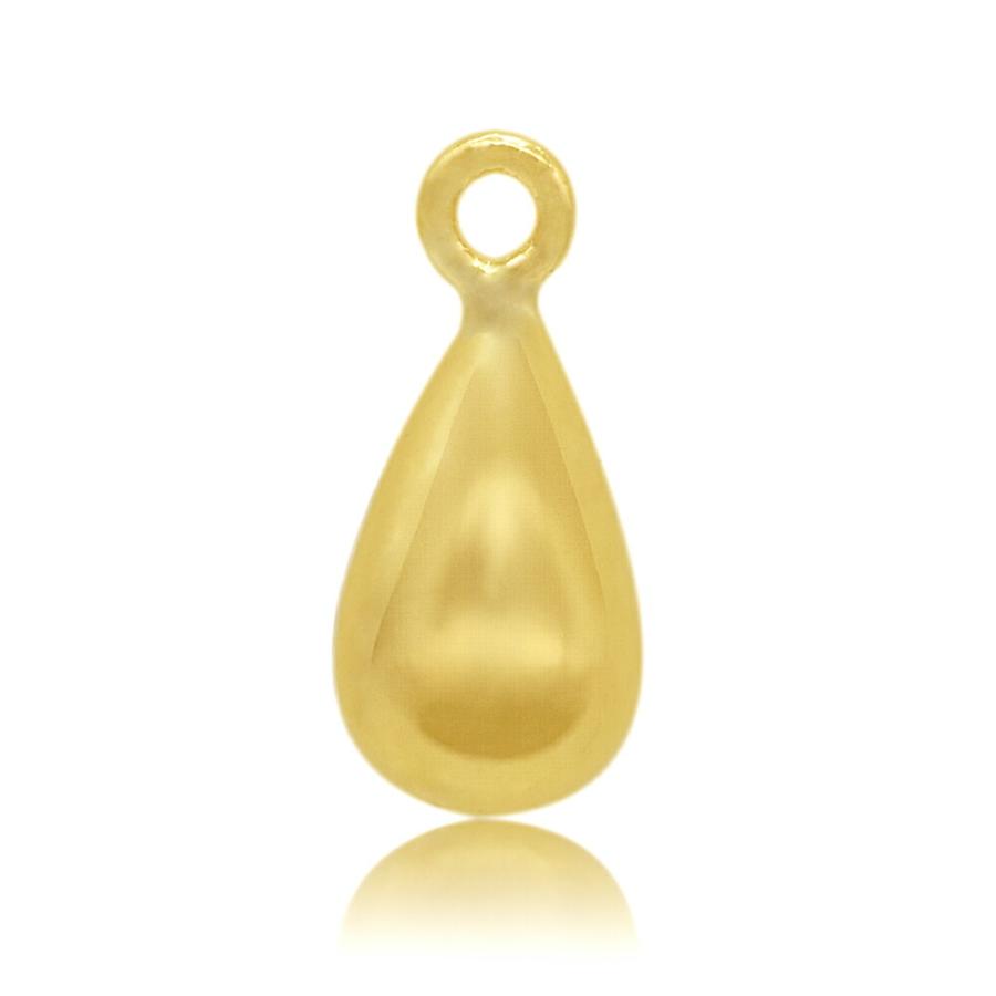 1個売り】 チャームパーツ 18金 イエローゴールド ドロップ型チャーム