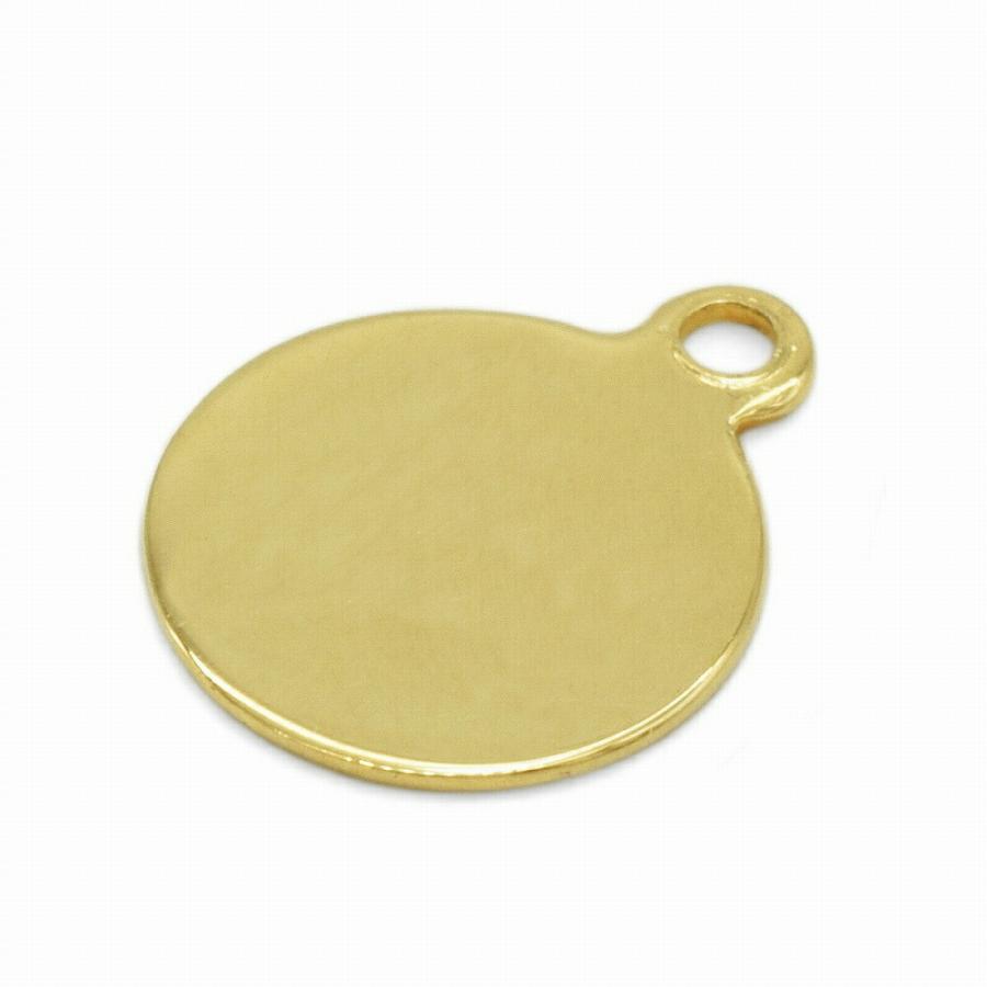 1個売り】 チャームパーツ 18金 イエローゴールド プレートチャーム