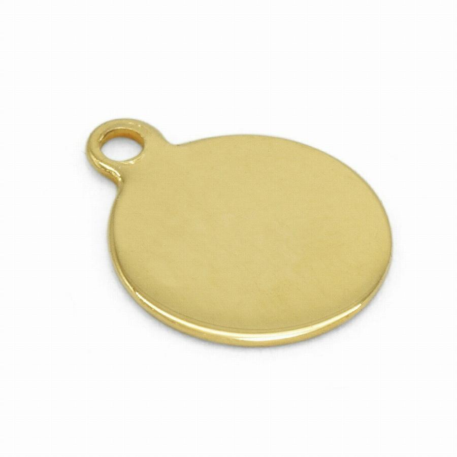 1個売り】 チャームパーツ 18金 イエローゴールド プレートチャーム