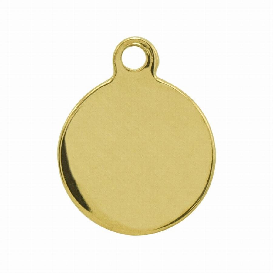 1個売り】 チャームパーツ 18金 イエローゴールド プレートチャーム