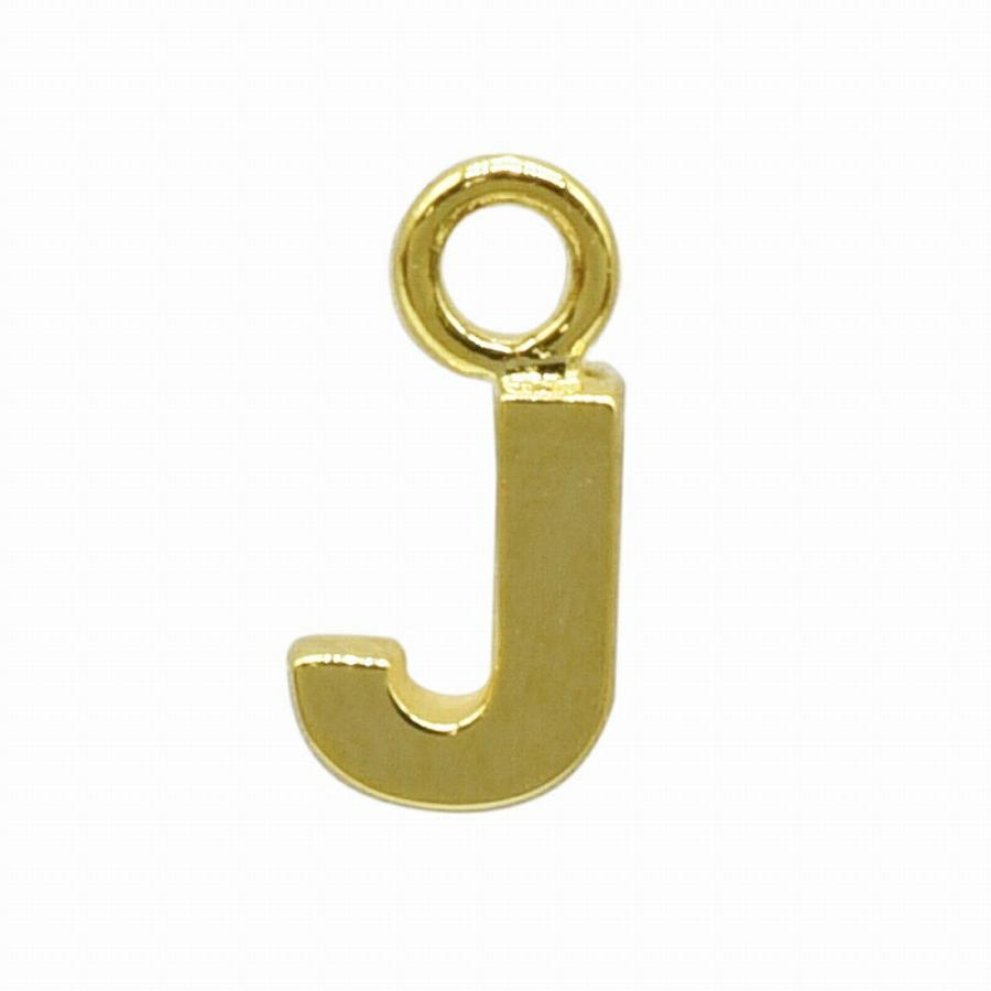 1個売り】 チャームパーツ 18金 イエローゴールド J イニシャル 