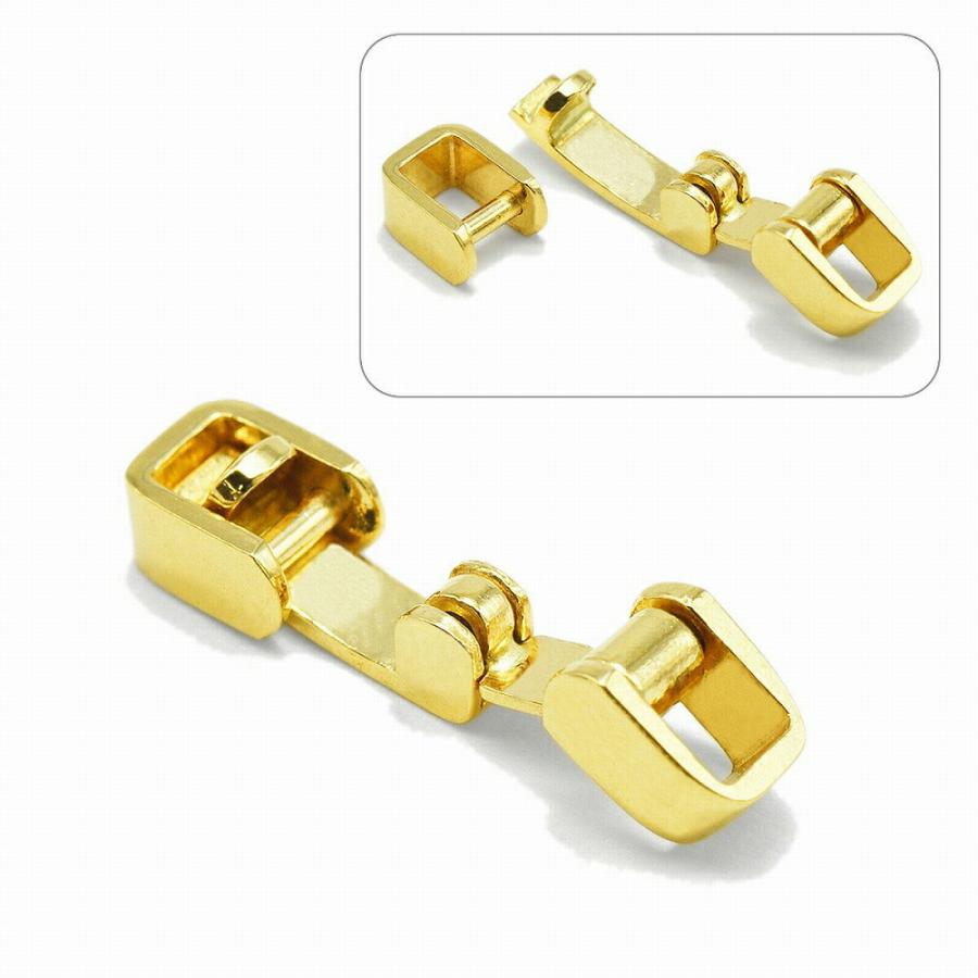 1個売り】 留め具 18金 イエローゴールド 中折れ式留具 縦8.5mm 横3.5