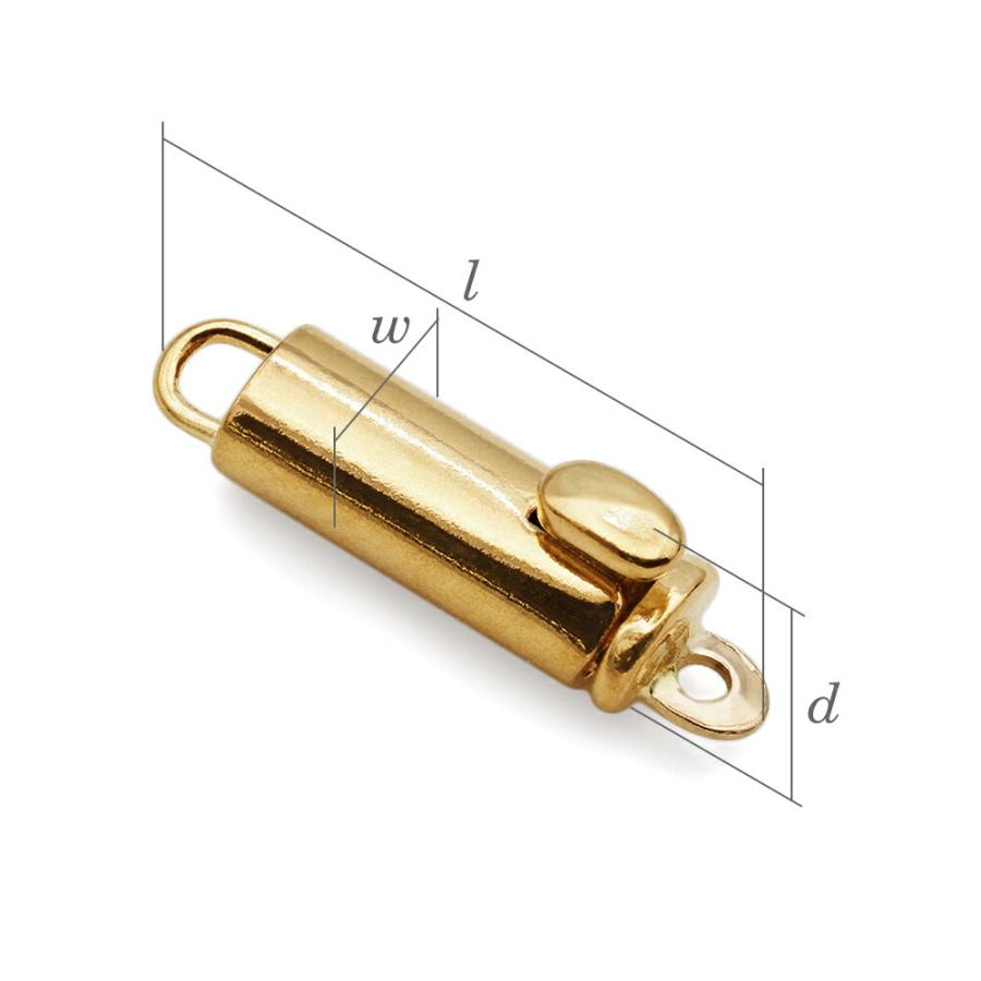 K18WG差し込み金具　1個売り　【新品】※K18WG刻印あり 1個売り】 留め具 18金 ホワイトゴールド 小フック 縦9.0mm カニカン