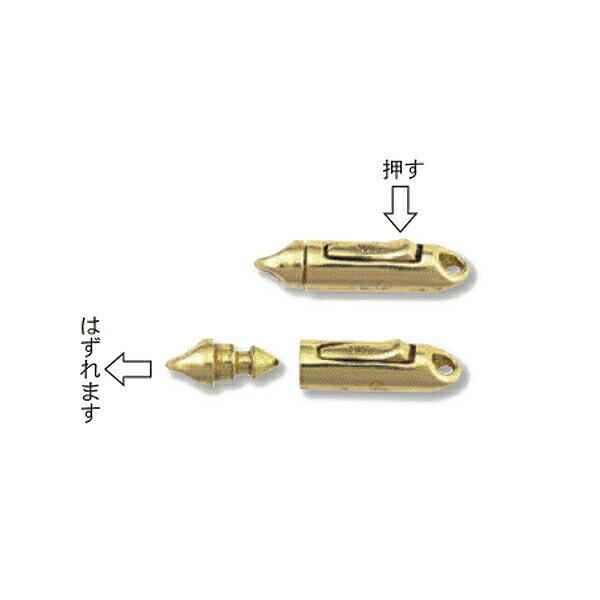【1個売り】 留め具 18金 イエローゴールド ワンタッチ式筒型クラスプ 縦17.5mm 横4.0mm｜手芸用品 金具 飾り パーツ 部品 K18YG 貴金属_1