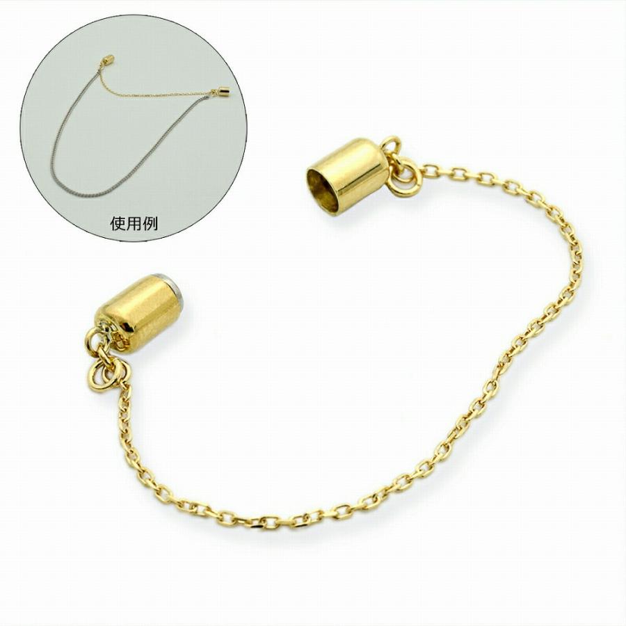 1個売り】 留め具 18金 イエローゴールド マグネット式筒型クラスプ