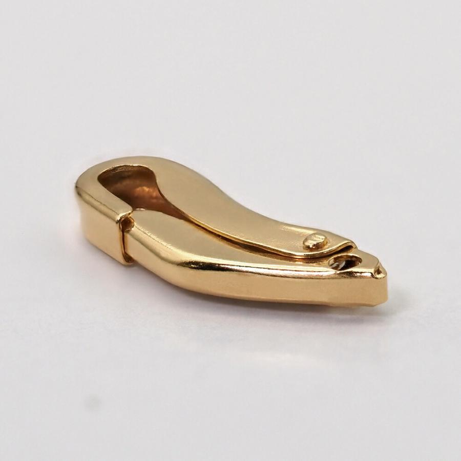 【1個売り】 留め具 18金 イエローゴールド イージーフック 縦12.0mm 横4.0mm カニカン カニ環 クラスプ｜手芸用品 パーツ K18YG 貴金属_2