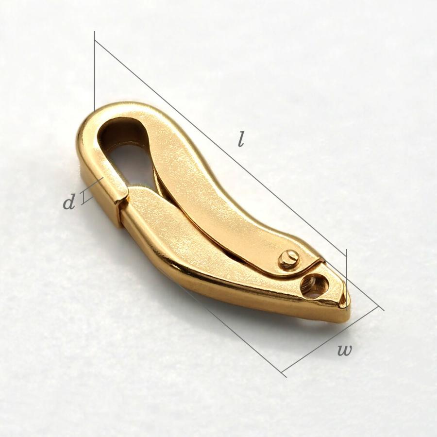 【1個売り】 留め具 18金 イエローゴールド イージーフック 縦12.0mm 横4.0mm カニカン カニ環 クラスプ｜手芸用品 パーツ K18YG 貴金属_5