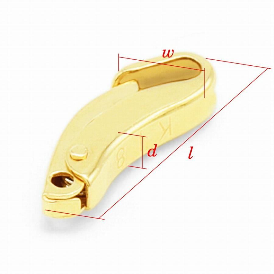 1個売り】 留め具 18金 イエローゴールド イージーフック 縦8.0mm 横