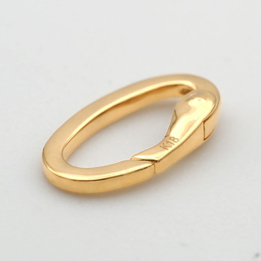 M k18イエローゴールド イージーフック 1個売り】 留め具 18金 イエローゴールド リング型フリーフック 縦16.0