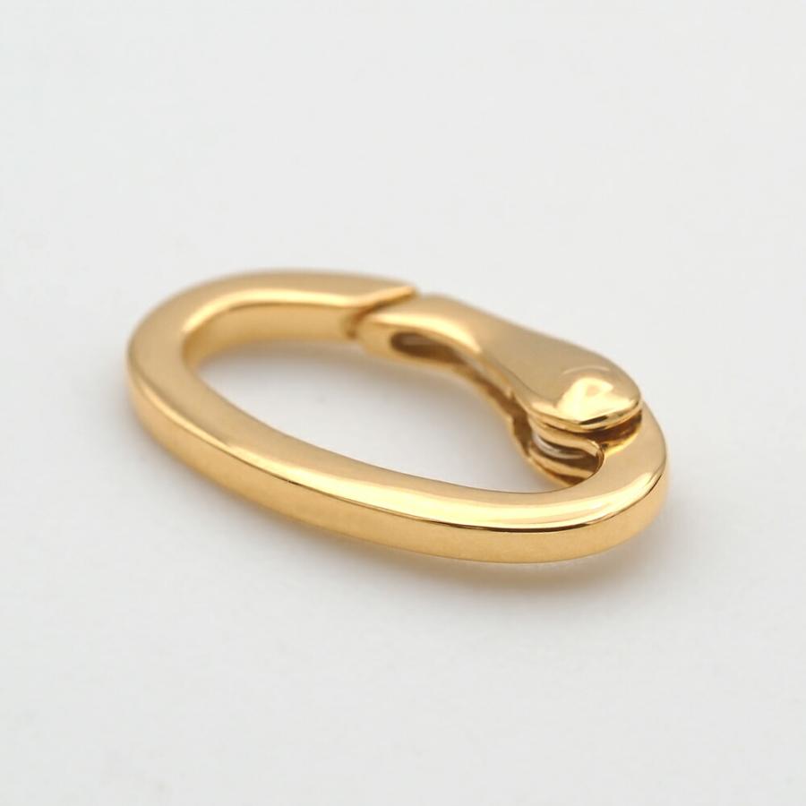 1個売り】 留め具 18金 イエローゴールド リング型フリーフック 縦13.0