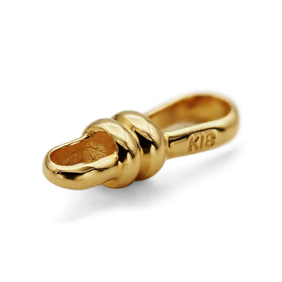 1個売り】 エンドパーツ 18金 イエローゴールド フック受け金具 縦10.0