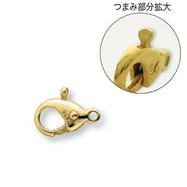 1個売り】 留め具 18金 イエローゴールド 楽フック 縦9.0mm 横6.5mm