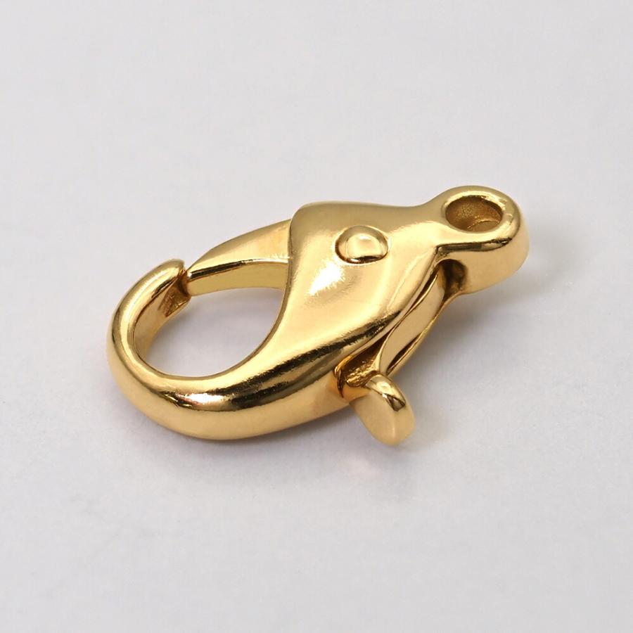 1個売り】 留め具 18金 イエローゴールド 楽フック 縦9.0mm 横6.5mm