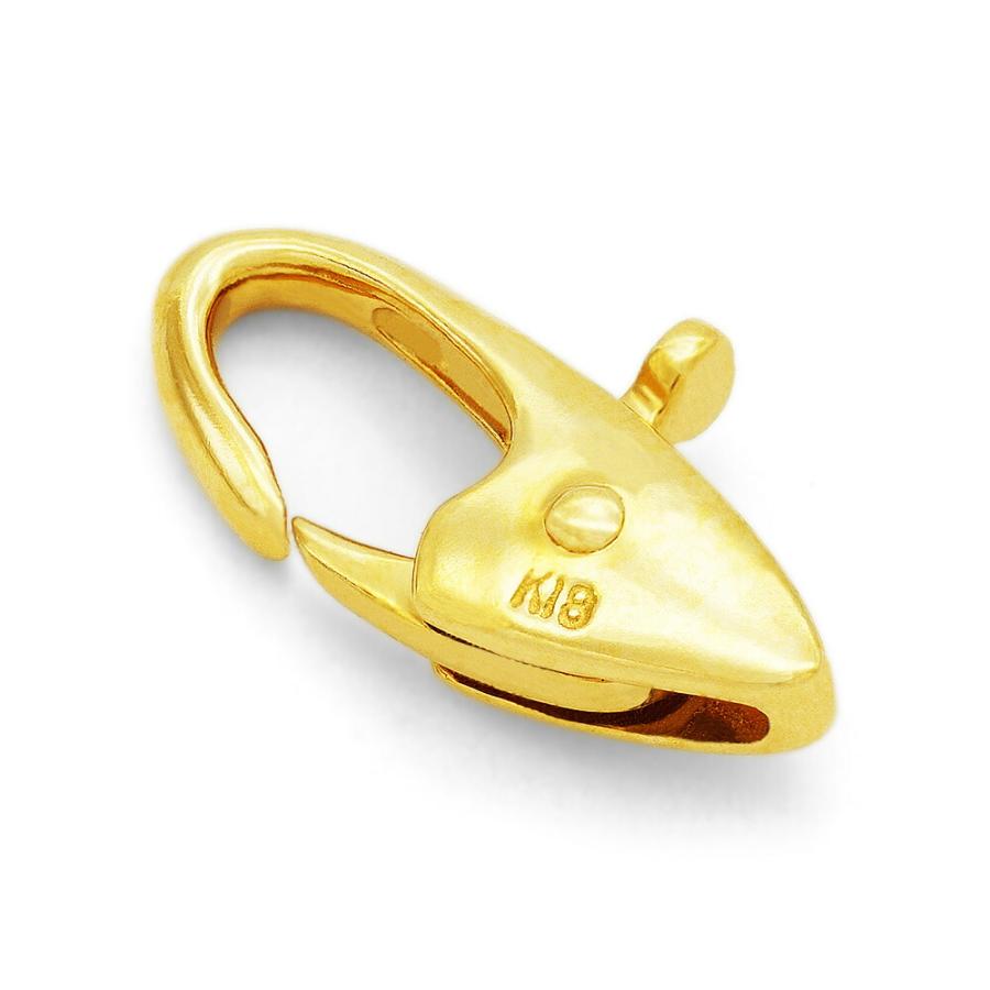 【1個売り】 留め具 18金 イエローゴールド 楽フック 縦11.0mm 横5.5mm カニカン カニ環 クラスプ｜手芸用品 パーツ 部品 K18YG 貴金属_2