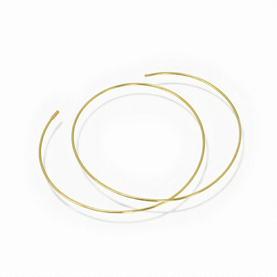 ブレスレット 18金 イエローゴールド 形状記憶ブレスレット 線径0.9mm 内径50.0mm｜腕輪 K18YG 18k レディース メンズの画像