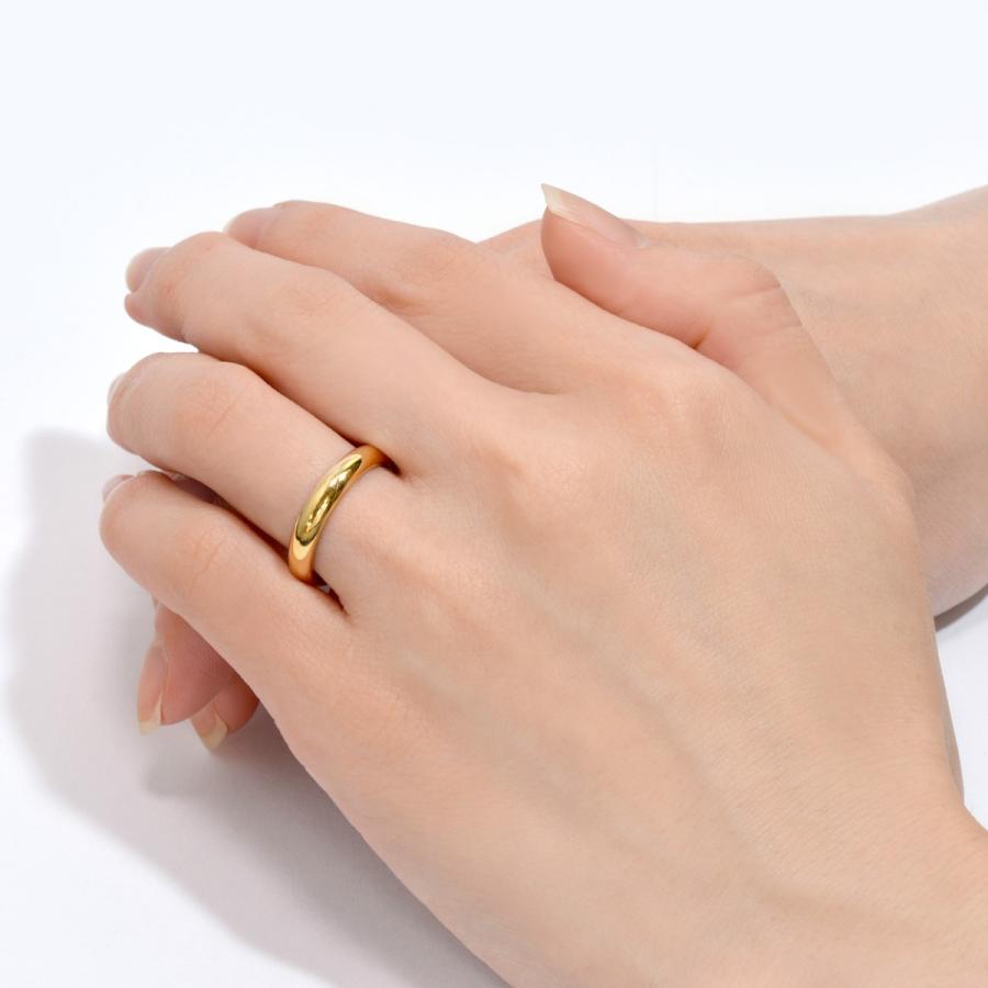 指輪 18金 イエローゴールド 甲丸リング 幅3.5mm 財務省造幣局 指輪 18金 イエローゴールド 甲丸リング 幅3.5mm 財務省造幣局