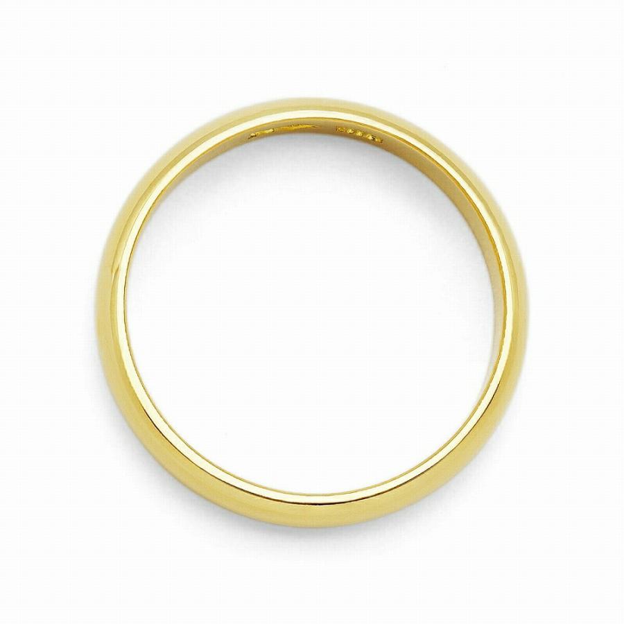 指輪 18金 イエローゴールド 甲丸リング 幅3.5mm 財務省造幣局検定