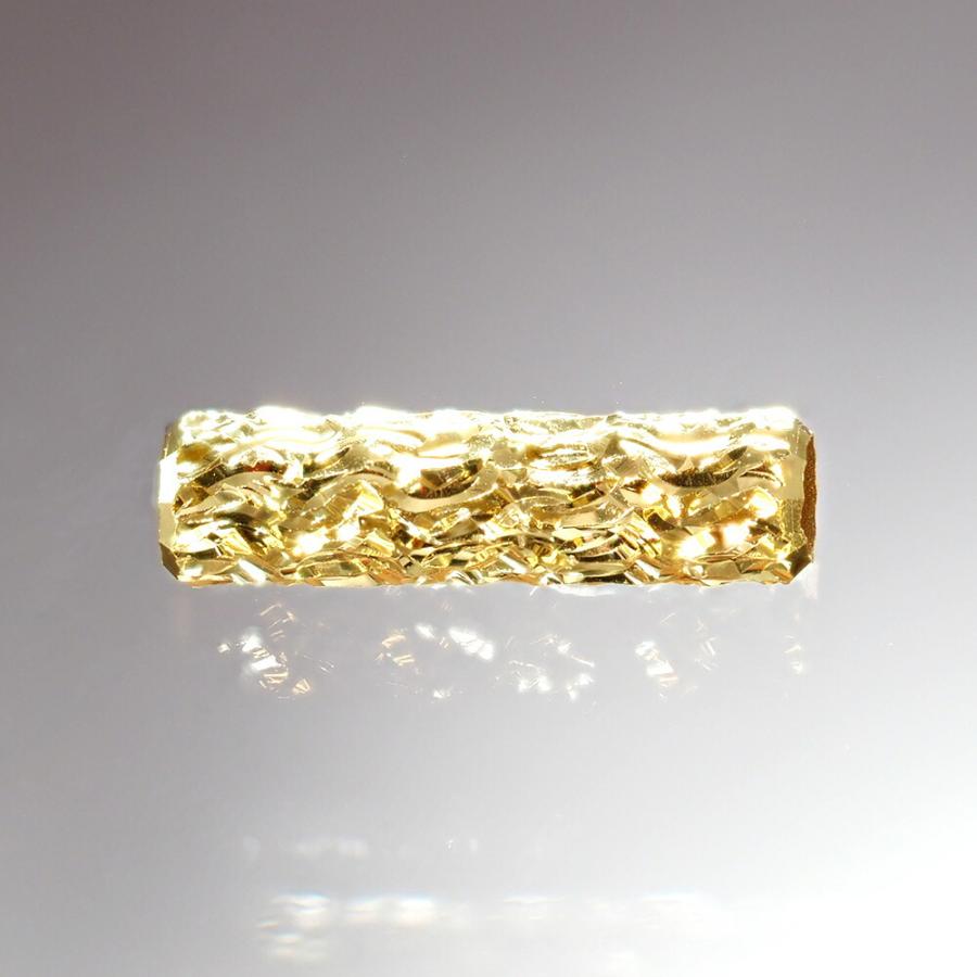 1個売り】 ビーズパーツ 18金 イエローゴールド パイプ型 ランダム