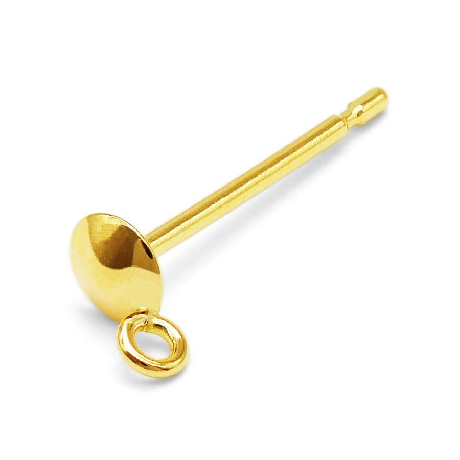 ピアス　ゴールド色　パーツが動きます MY mama カン付き キューブ ピアス 2ペア ( 4個 ) 全2色