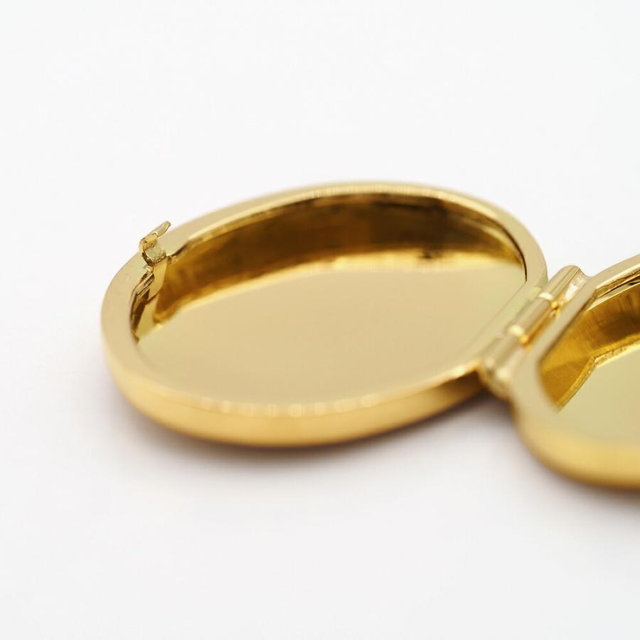 ペンダントトップ 18金 イエローゴールド 写真を仕舞えるロケット