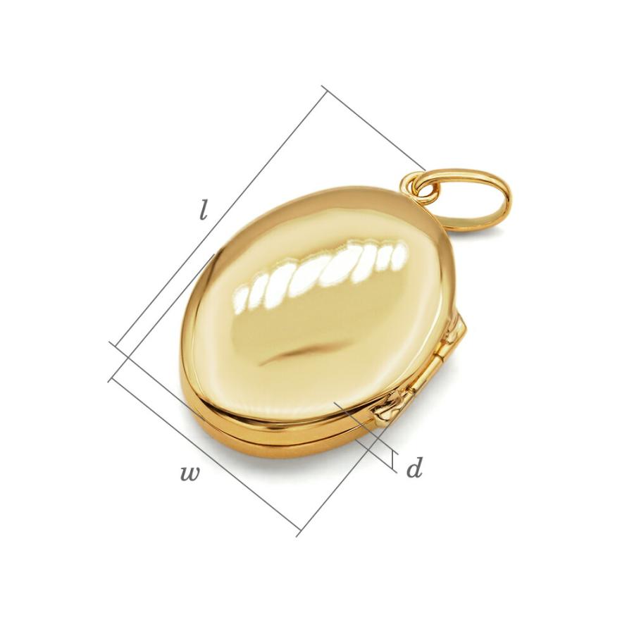 ペンダントトップ 18金 イエローゴールド 写真を仕舞えるロケット