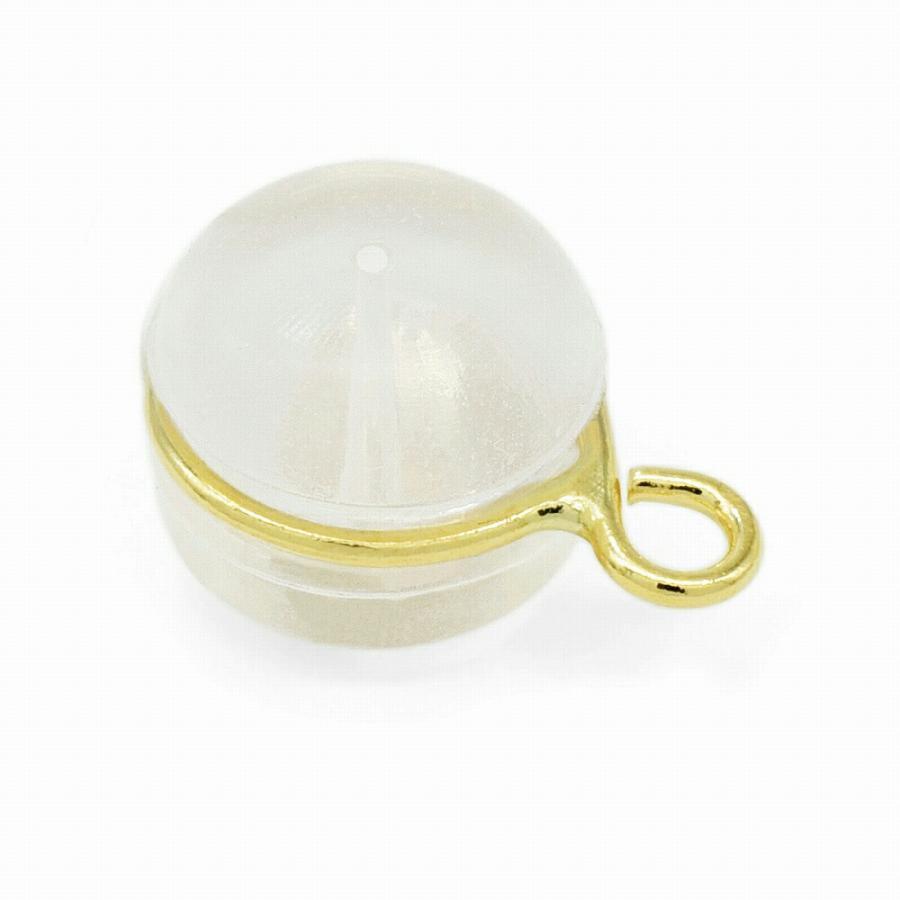 1個売り】 ピアスキャッチパーツ 18金 イエローゴールド シリコン付き