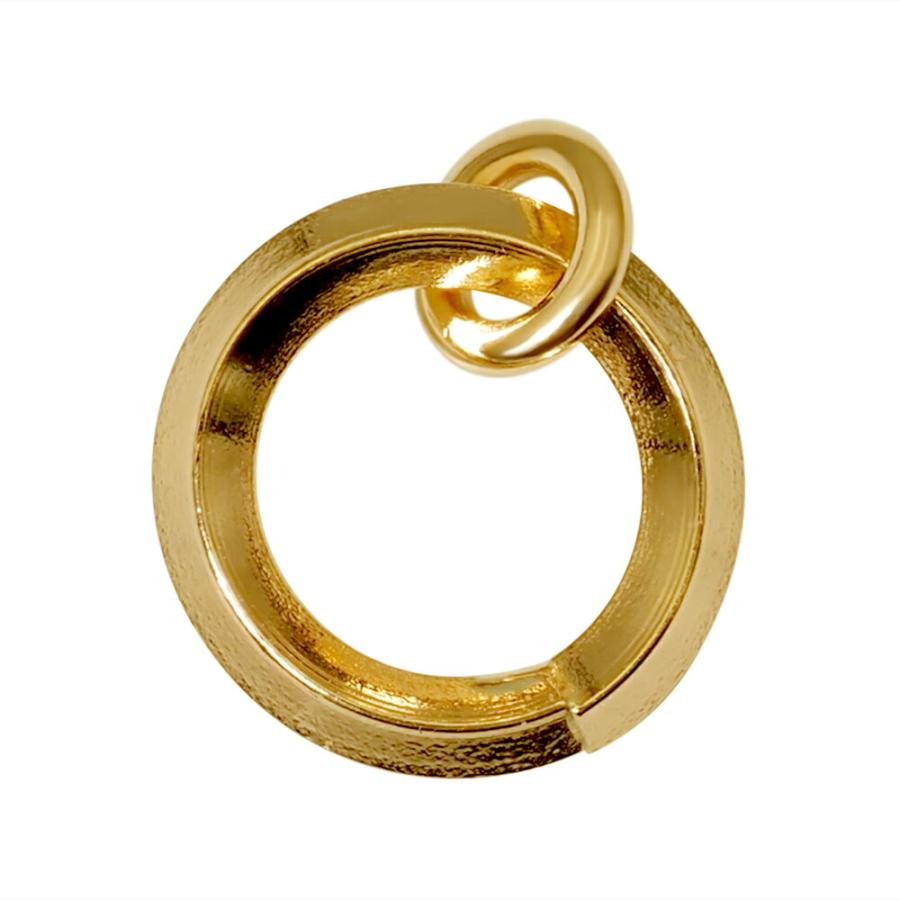 1個売り】 留め具 18金 イエローゴールド リングダルマ 直径6.0mm 丸