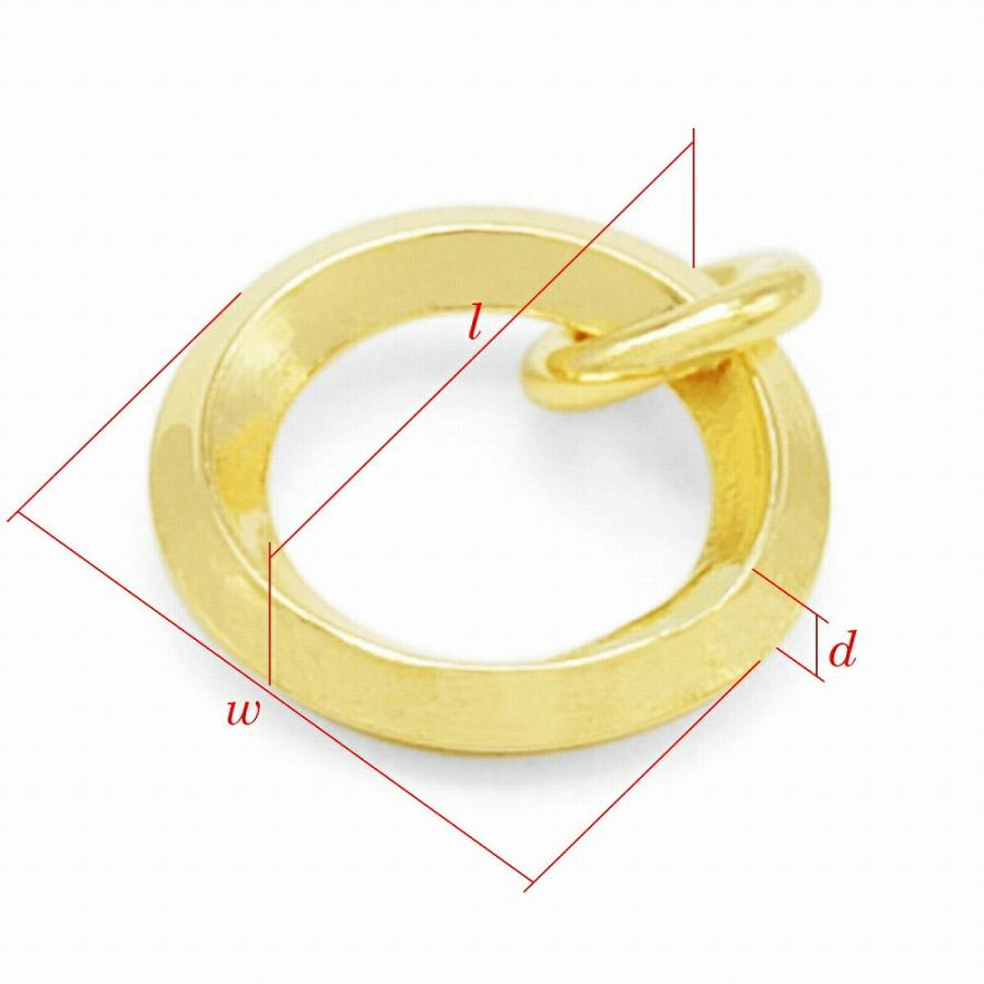 1個売り】 留め具 18金 イエローゴールド リングダルマ 直径6.0mm 丸