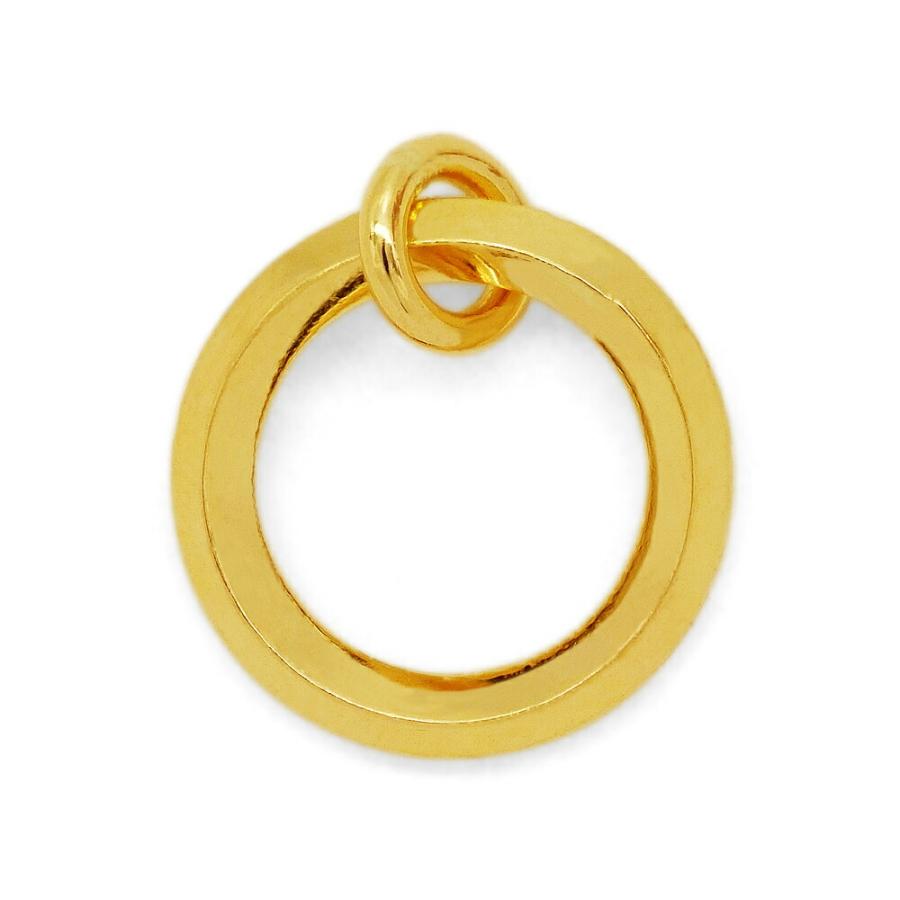 1個売り】 留め具 18金 イエローゴールド リングダルマ 直径7.0mm 丸