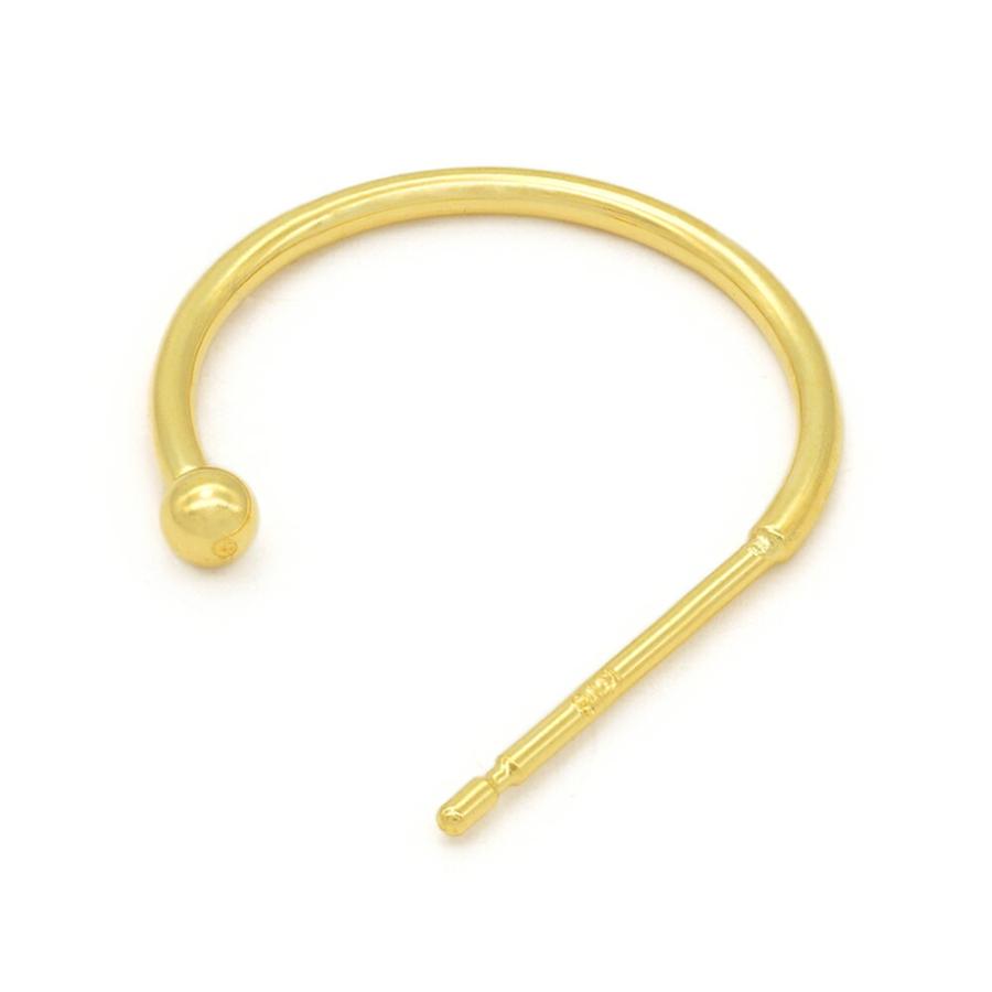 【1個売り】 ピアスパーツ 18金 イエローゴールド ハーフフープピアスパーツ 縦14.0mm｜手芸用品 金具 飾り パーツ 部品 K18YG 貴金属_1