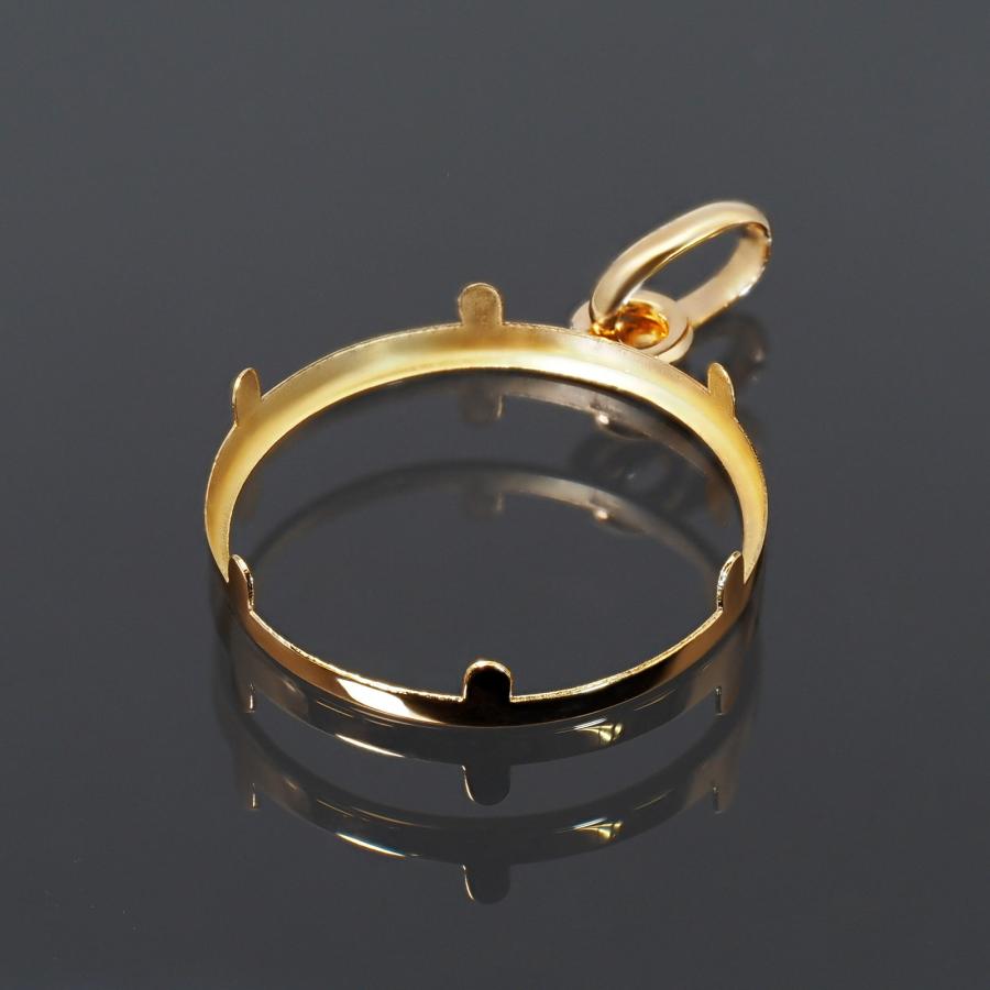 1個売り】 コイン空枠パーツ 18金 イエローゴールド メイプルリーフ