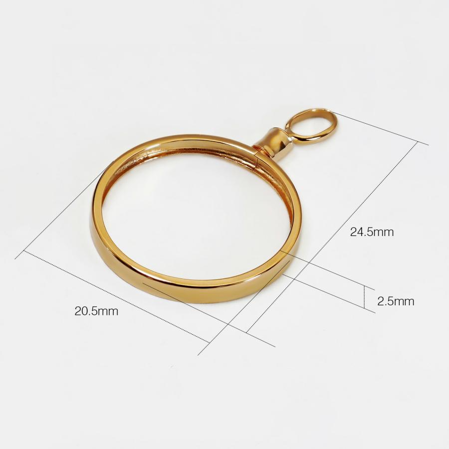 1個売り】 コイン空枠パーツ 18金 イエローゴールド メイプルリーフ