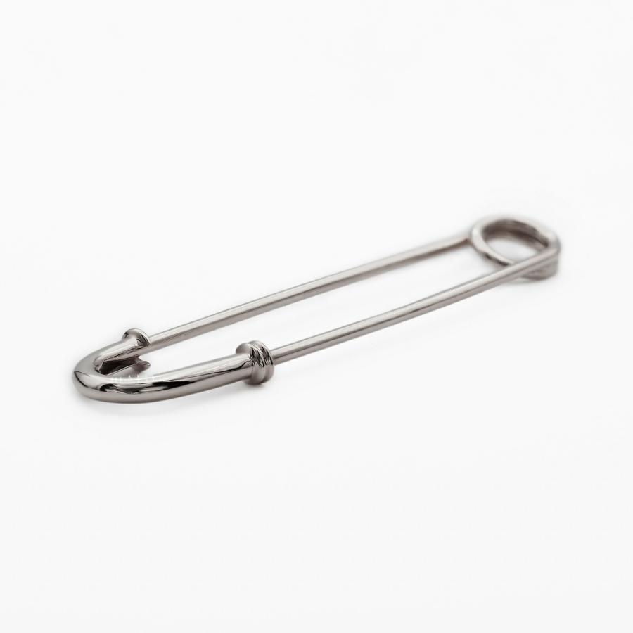 1個売り】 安全ピン PT900 プラチナ ネジ切り安全ピン 縦55.0mm 横12.0 