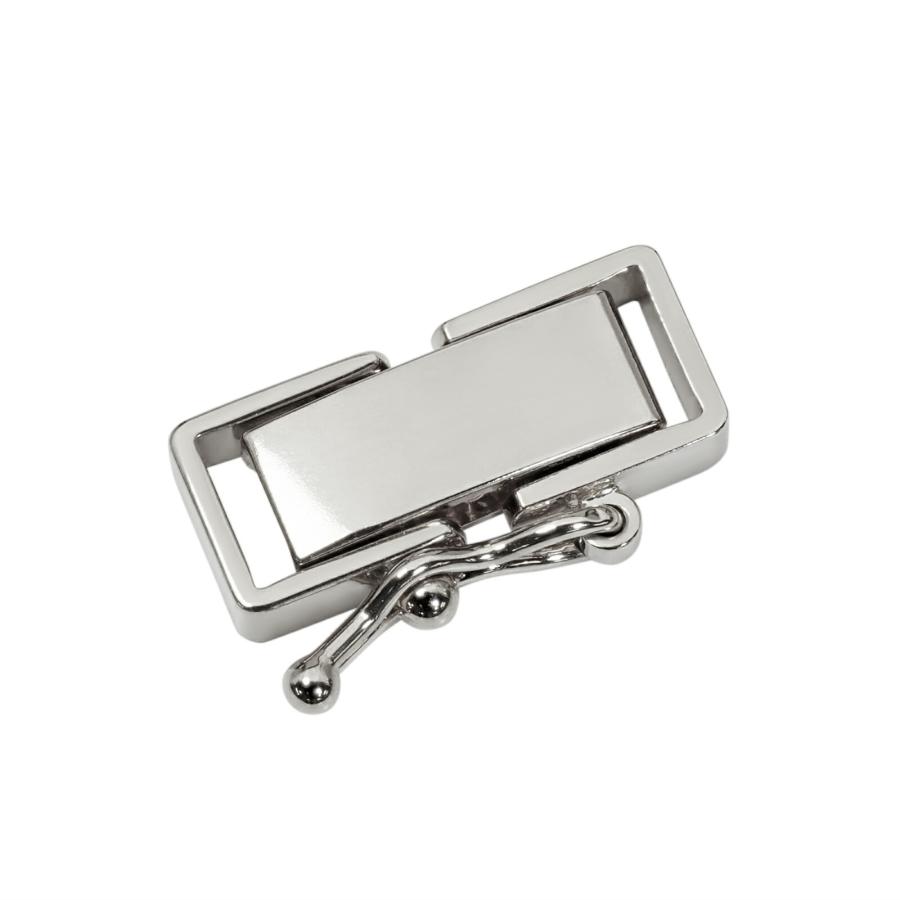 Pt850 中折れクラスプ　チェーン用金具 1個売り】 留め具 PT850 プラチナ 中折れ式留具 セーフティー付き 縦