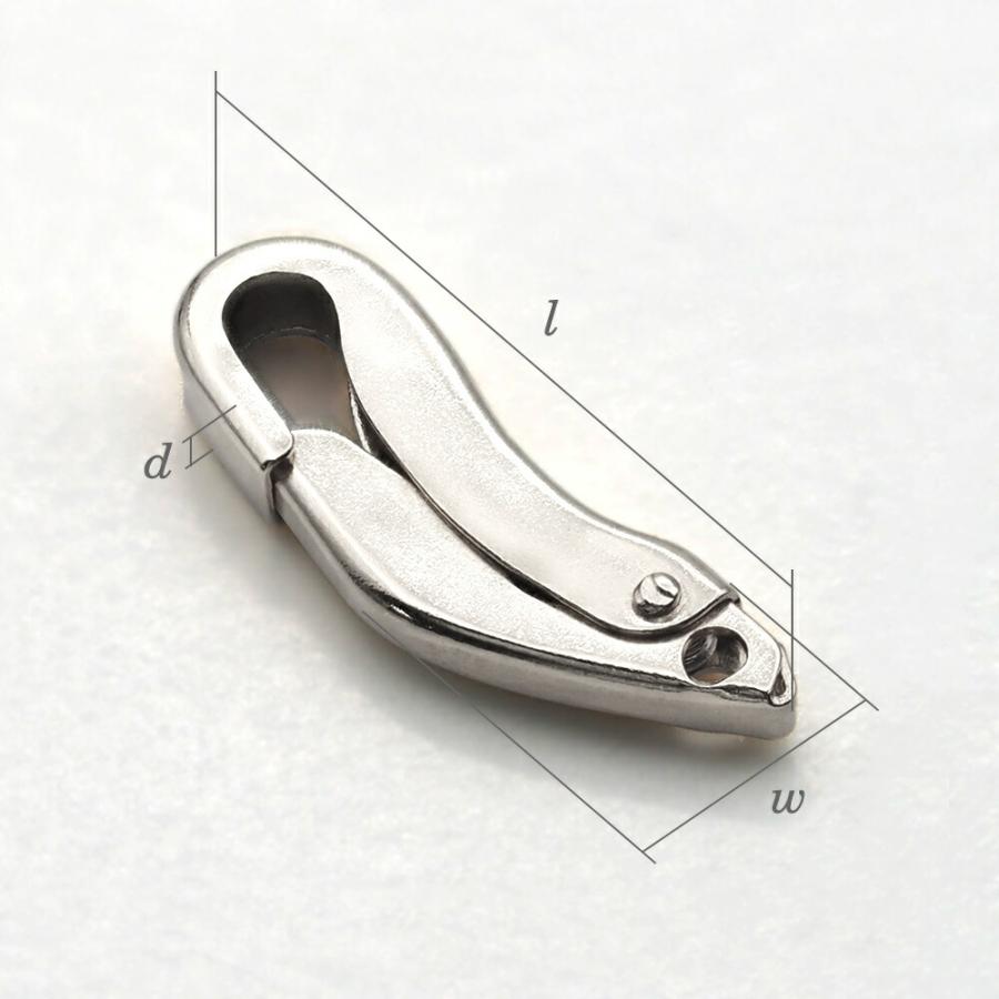 1個売り】 留め具 PT850 プラチナ イージーフック 縦10.0mm 横3.5mm