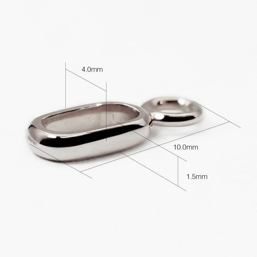 1個売り】 エンドパーツ PT850 プラチナ フック受け金具 縦4.0mm 横