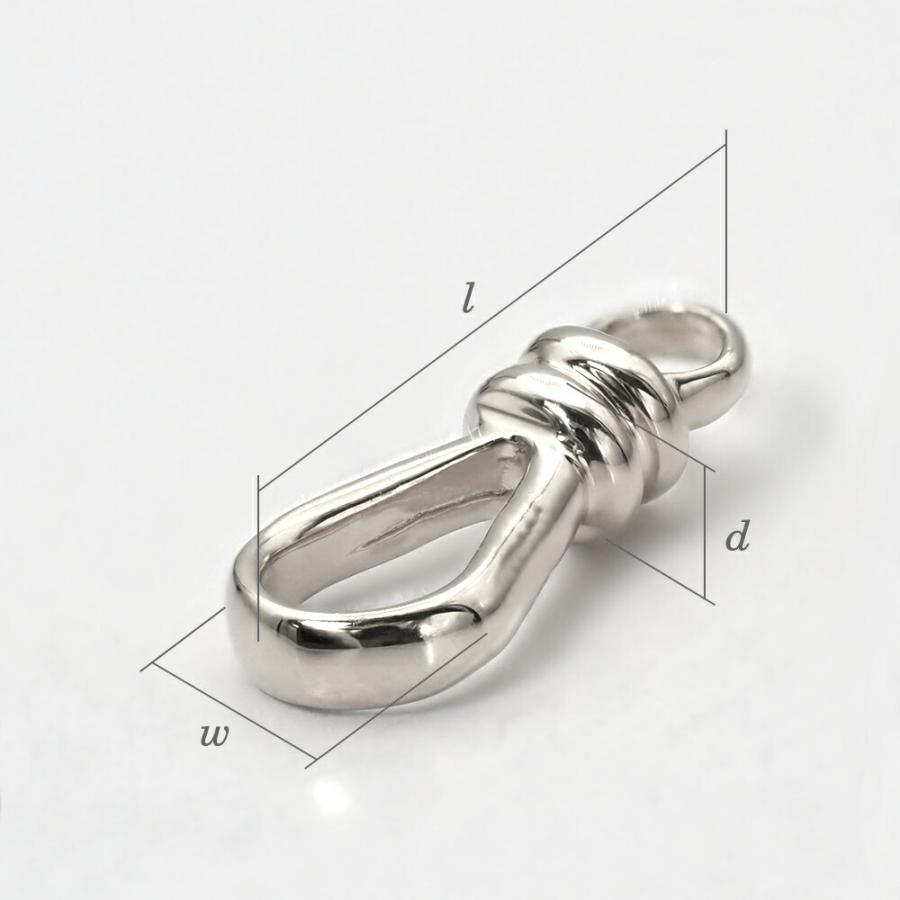 1個売り】 エンドパーツ PT850 プラチナ フック受け金具 縦8.0mm 横3.5