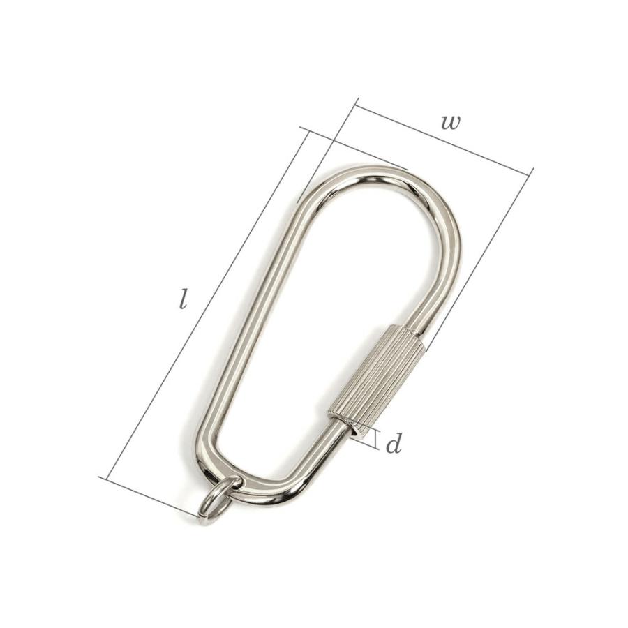 1個売り】 留め具 PT900 プラチナ ネジ式キーホルダーパーツ 縦37.0mm