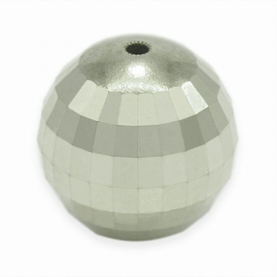 1個売り】 ビーズパーツ PT850 プラチナ ボール玉 ミラーボールカット