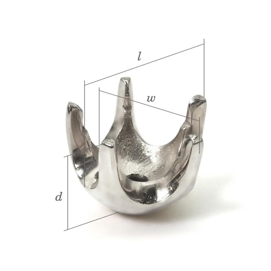 1個売り】 石枠 PT900 プラチナ 5本ティファニータイプ爪空枠 底丸型 3