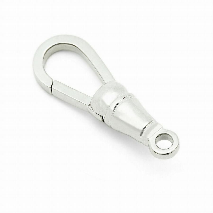 【1個売り】 留め具 PT900 プラチナ フック 縦22.0mm ナスカン 茄子環 クラスプ｜手芸用品 金具 飾り パーツ 部品 900pt 貴金属_1