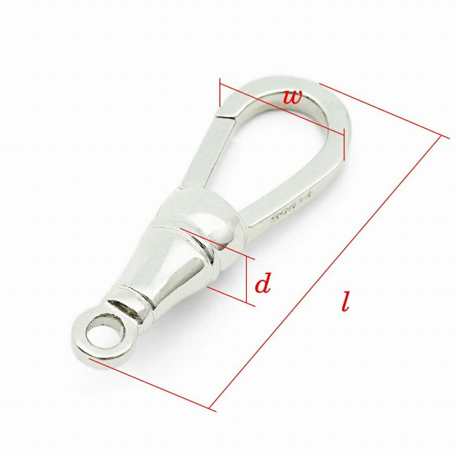 【1個売り】 留め具 PT900 プラチナ フック 縦22.0mm ナスカン 茄子環 クラスプ｜手芸用品 金具 飾り パーツ 部品 900pt 貴金属_5