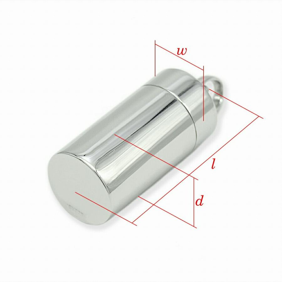ペンダントトップ シルバー925 筒型のネジ式ロケットペンダント ペンダントトップ シルバー925 筒型のネジ式ロケットペンダント