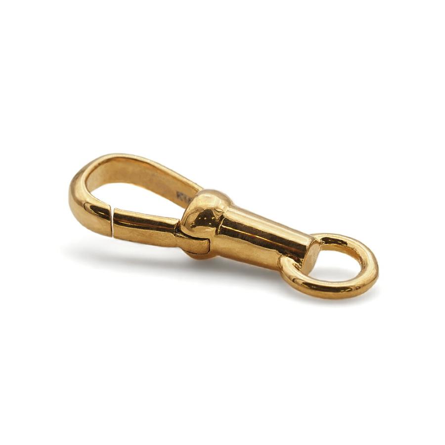 1個売り】 留め具 18金 イエローゴールド フック 縦17.0mm ナスカン