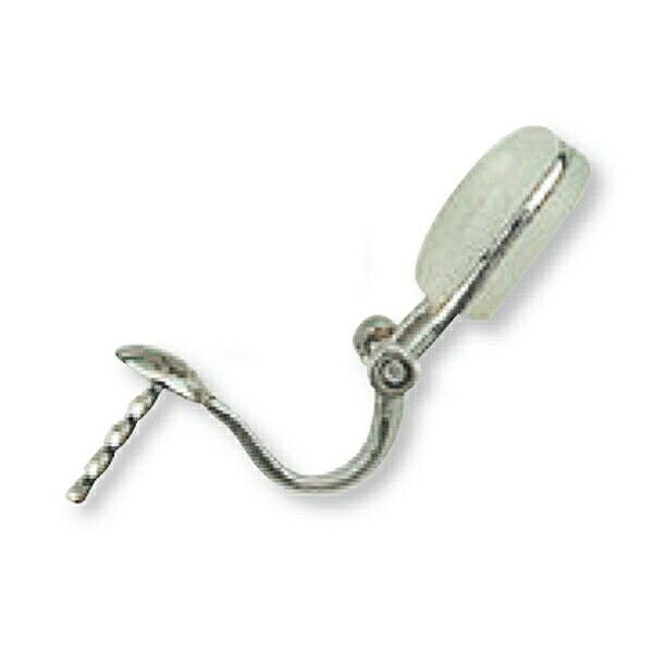 1個売り】 イヤリングパーツ 14金 ホワイトゴールド クリップ式  