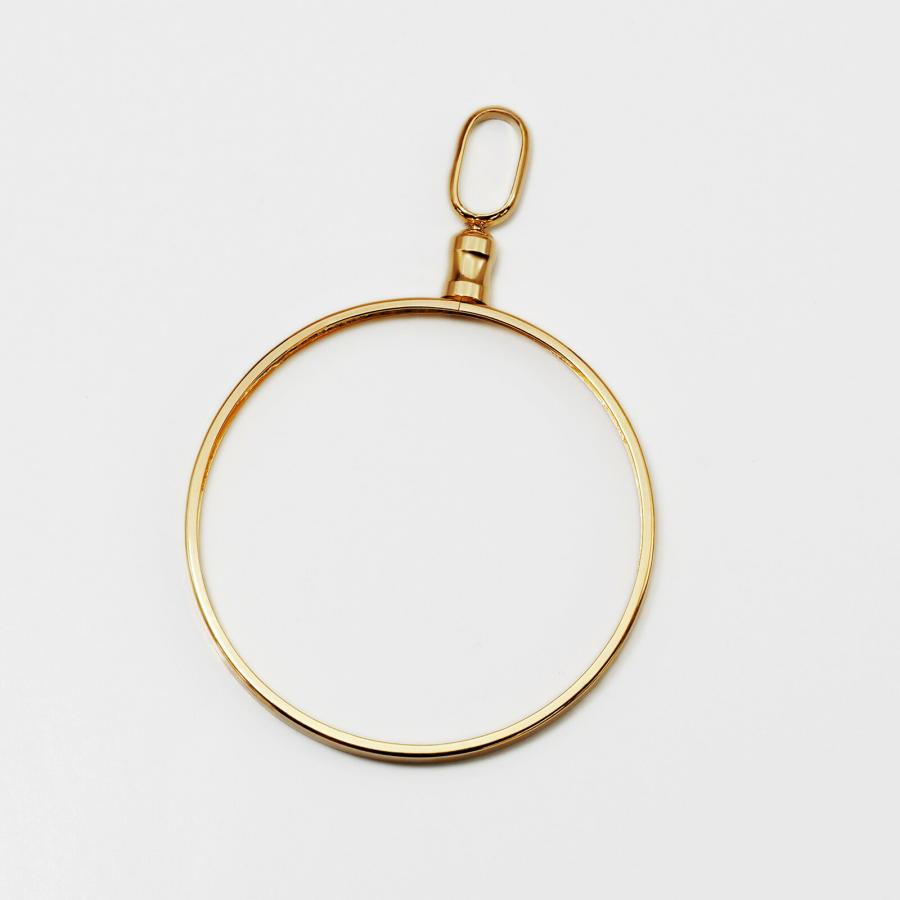 1個売り】 コイン空枠パーツ 18金 イエローゴールド ウィーン金貨1